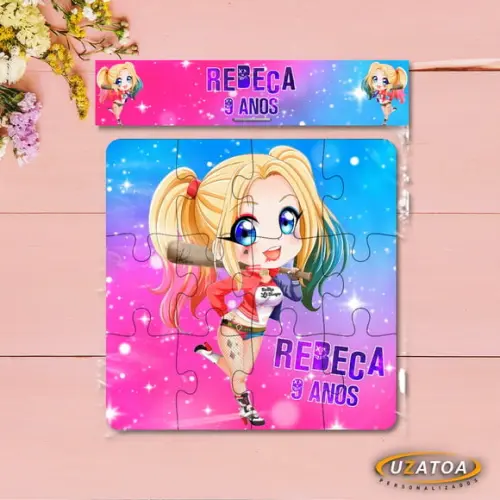 Quebra-cabeça Personalizado em mdf - Arlequina