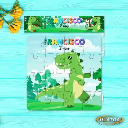 Quebra-cabeça Personalizado em mdf - Dinossauro