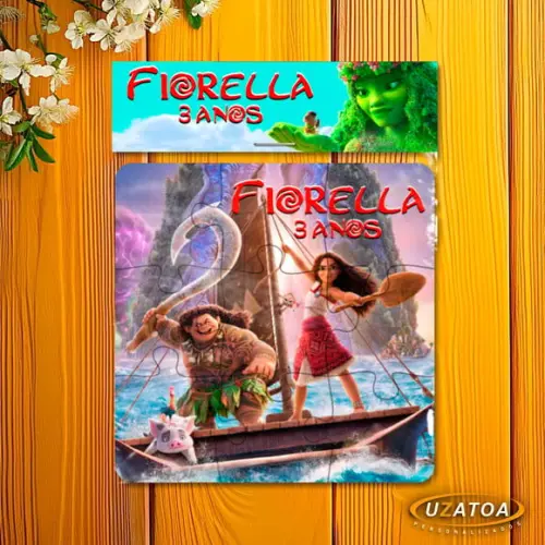 Quebra-cabeça Personalizado em mdf - Moana