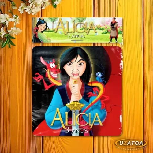 Quebra-cabeça Personalizado em mdf - Mulan
