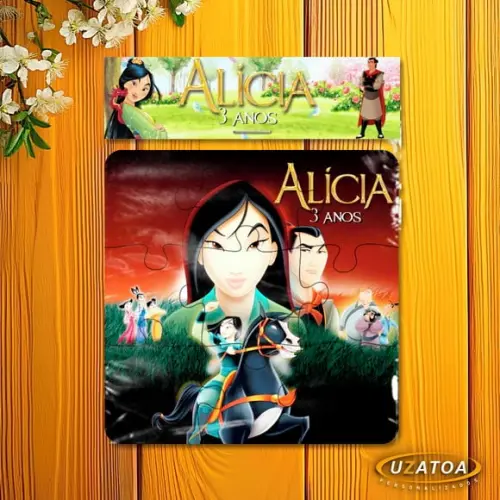 Quebra-cabeça Personalizado em mdf - Mulan