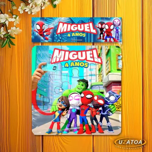 Quebra-cabeça Personalizado em mdf - Spidey
