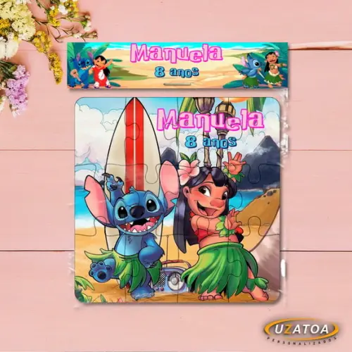 Quebra-cabeça Personalizado em mdf - Stitch