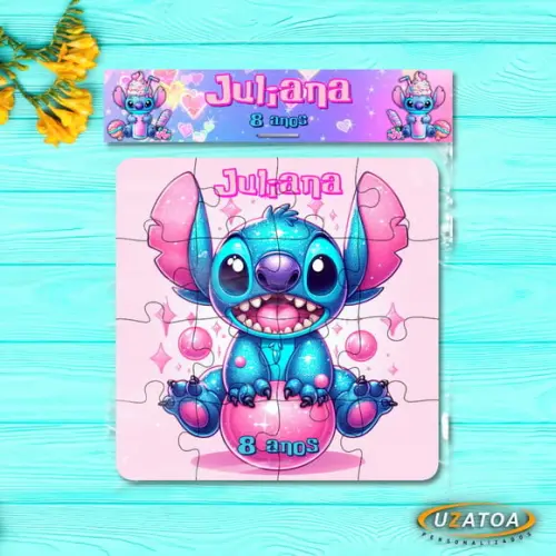 Quebra-cabeça Personalizado em mdf - Stitch
