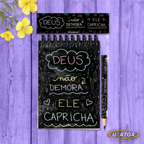 Lembrancinha Encontro Religioso Com Mini Lápis - Bloco Personalizado Evento Igreja