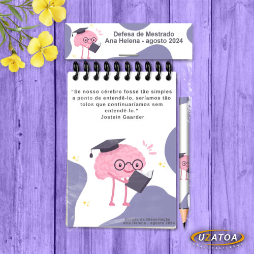 Brinde Corporativo Com Mini Lápis - Bloco Personalizado Evento E