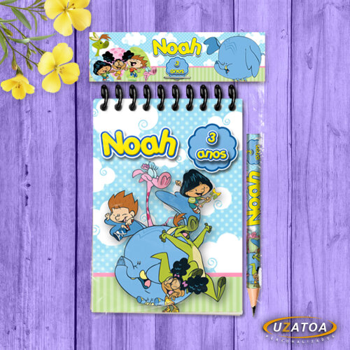 Lembrancinha Meu Amigãozão Com Mini Lápis - Bloco Personalizado Festa Infantil