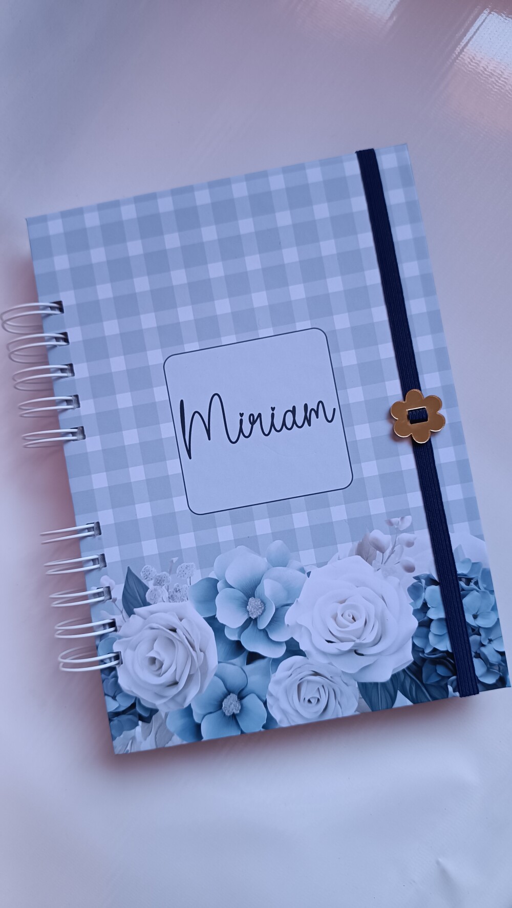 Agenda floral azul 2dpp