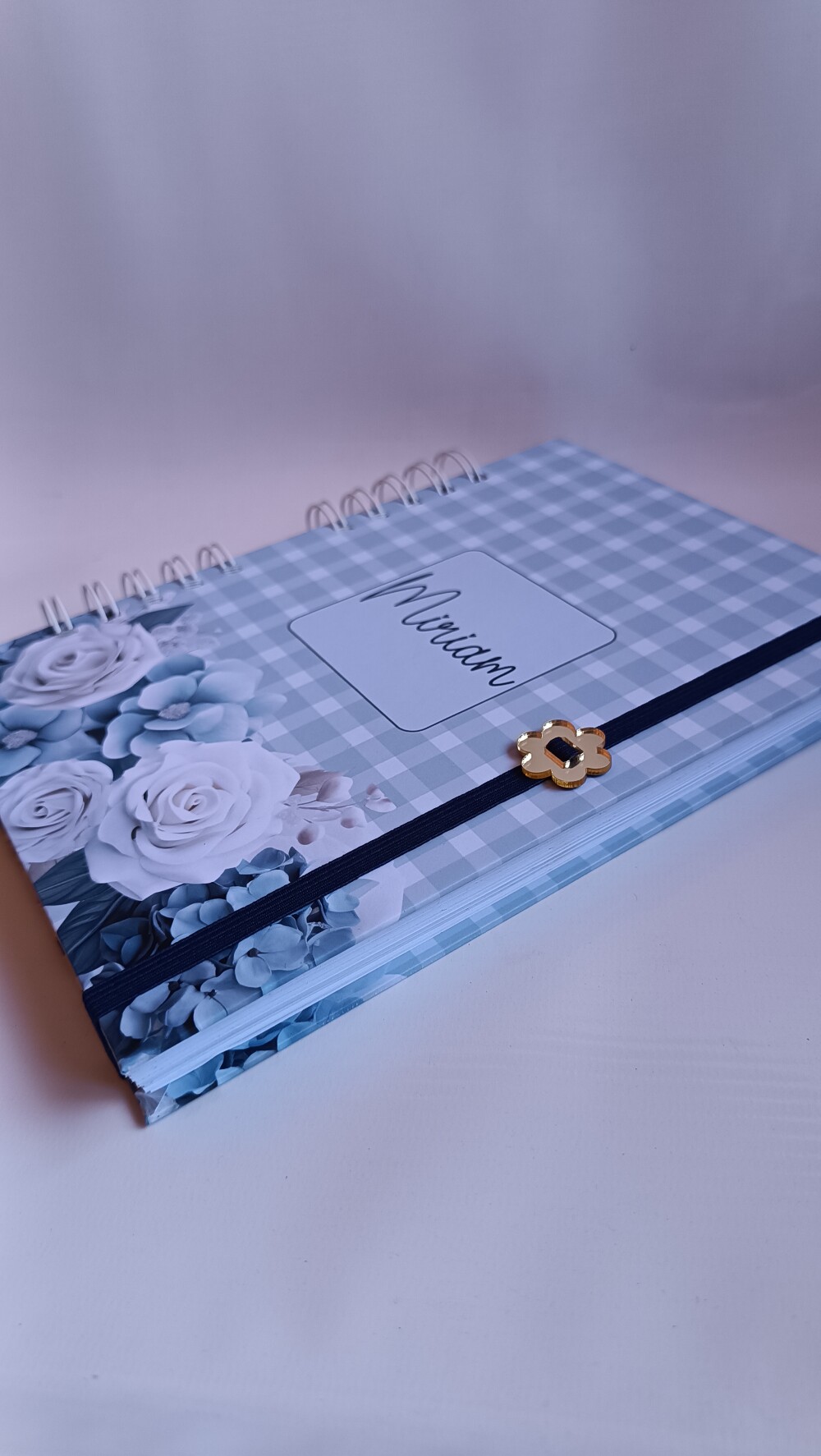 Agenda floral azul 2dpp