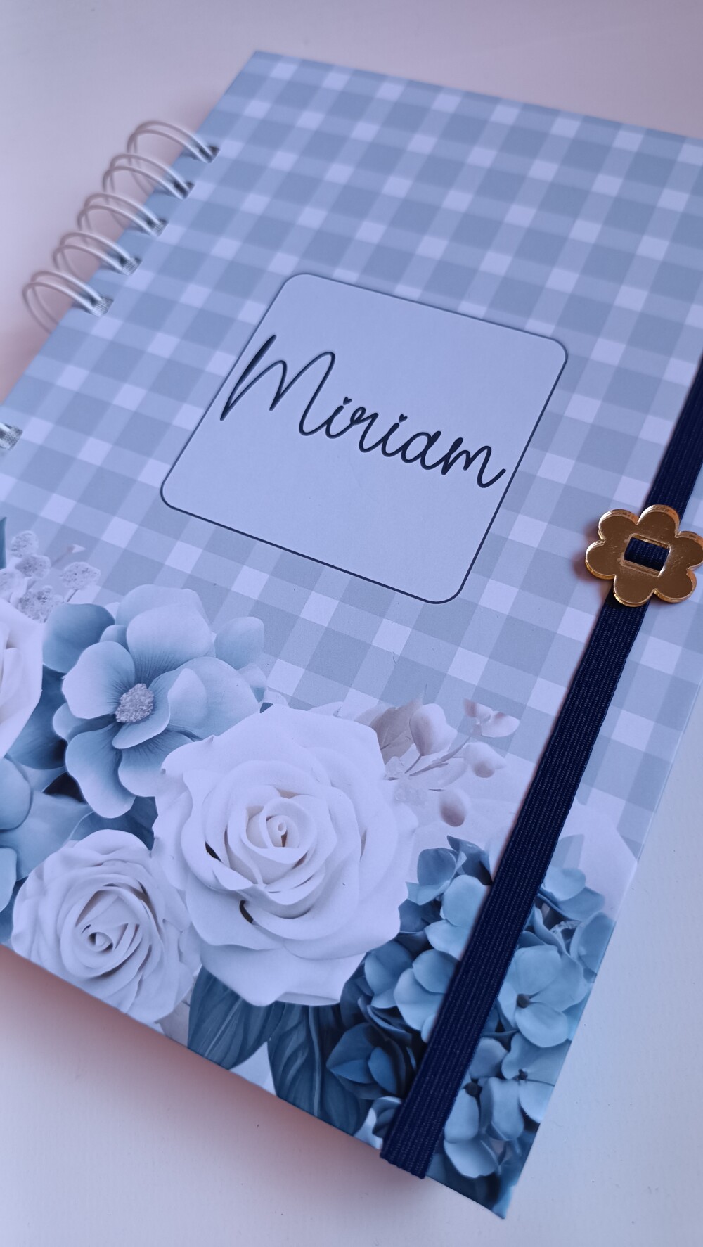 Agenda floral azul 2dpp