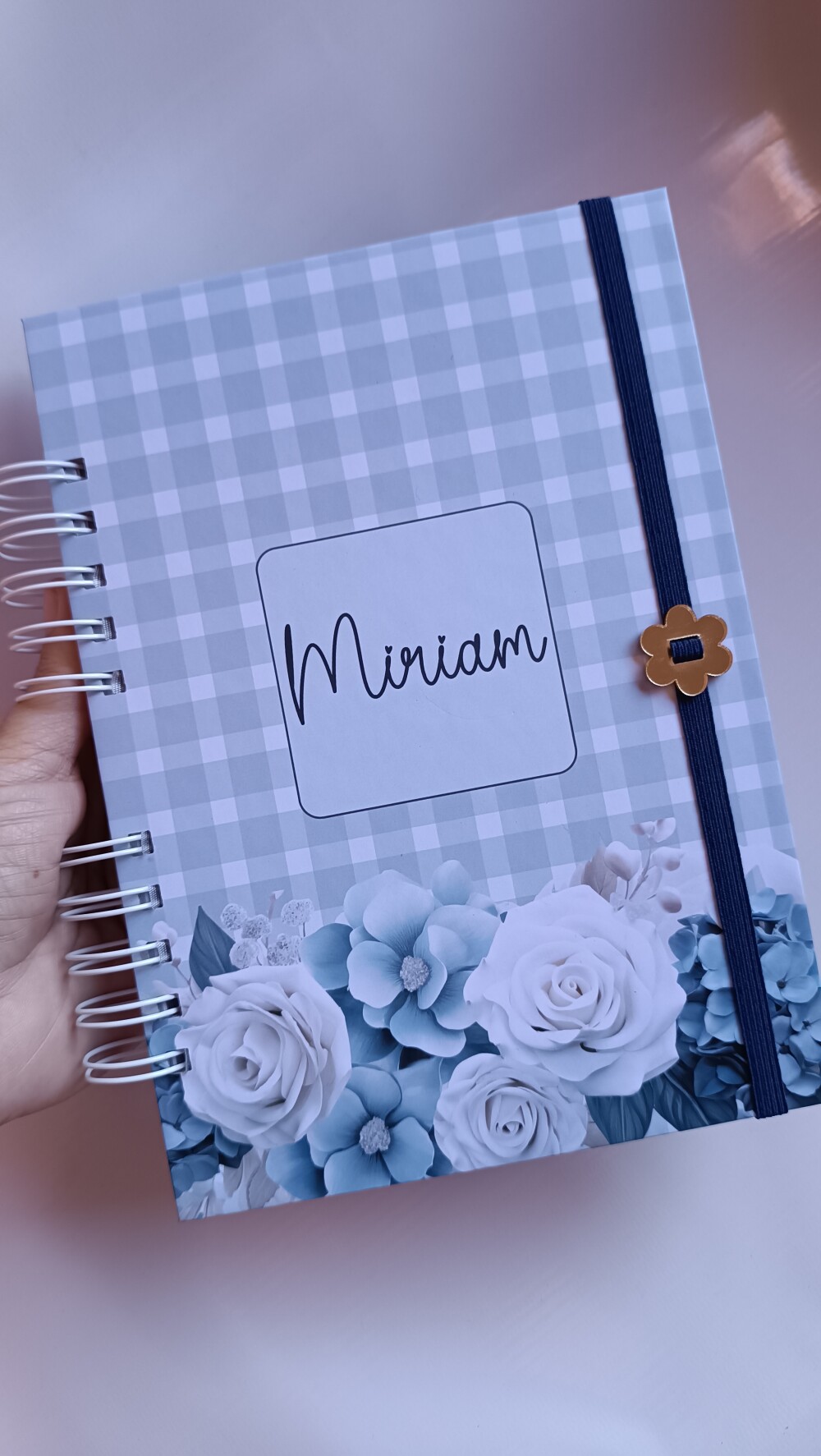 Agenda floral azul 2dpp