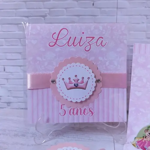 Convite Princesas Disney Popup 3d