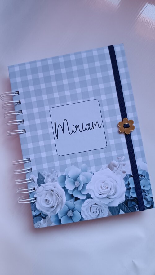 Agenda floral azul 2dpp