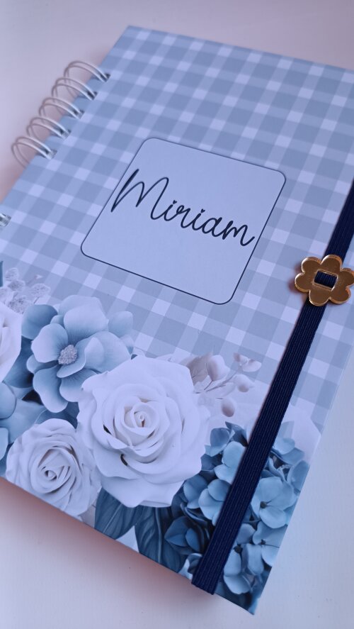 Agenda floral azul 2dpp