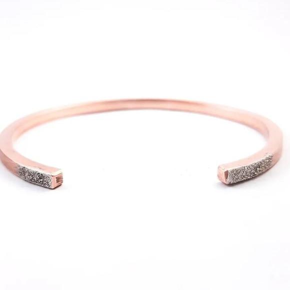 Pulseira Unissex Cobre Puro com Detalhes em Prata