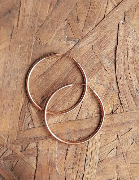 Brinco Argola Fechada em Cobre Puro