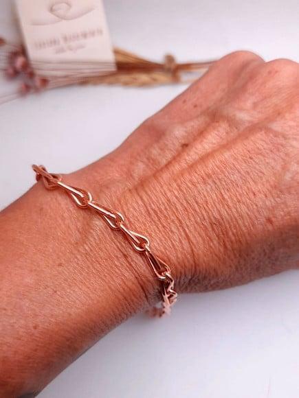 Pulseira Cobre Puro Corrente Grossa Unissex