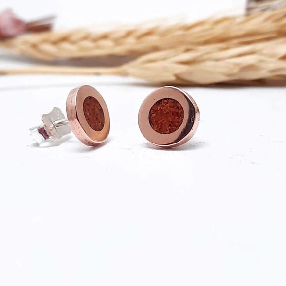 Brinco Coral em Cobre Puro com Coral Natural