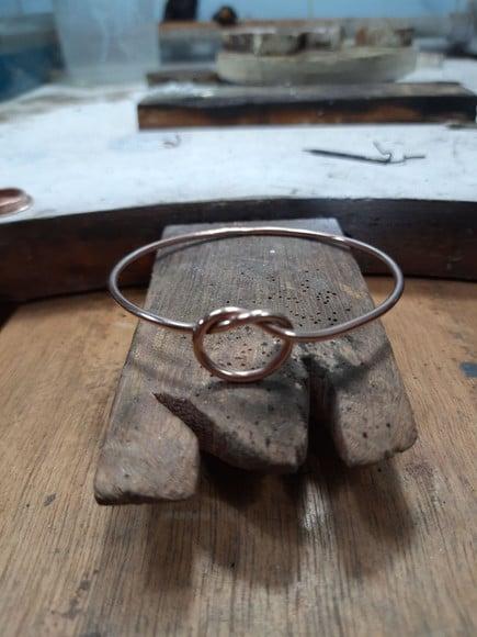 Pulseira Fechada Tipo Argola de Cobre Puro