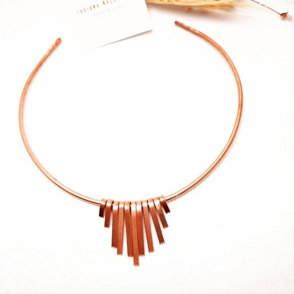 Gargantilha Chocker Cascata em Cobre Puro