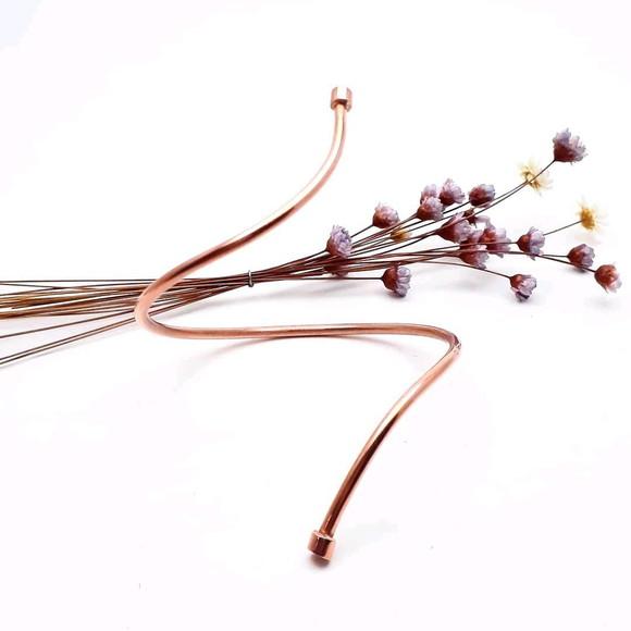 Pulseira Sinuosa de Cobre Natural