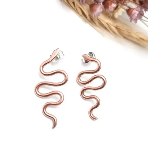 Brinco Serpente em Cobre Puro