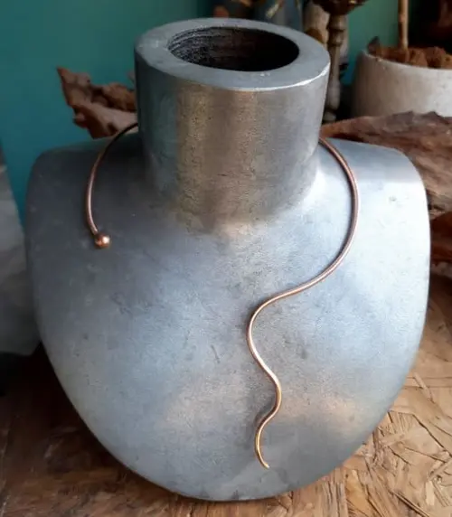 Gargantilha Serpente em Cobre Puro