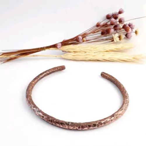 Pulseira em Cobre Puro Acabamento Rústico - Valor Unitário