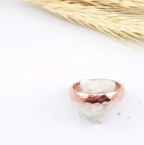 Anel Estilo Aliança "inspiração" em Cobre