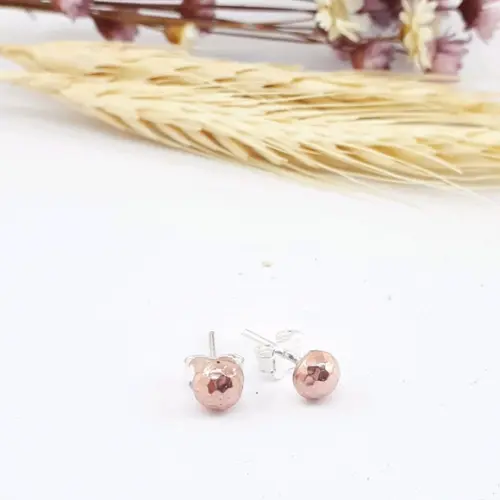 Mini Brinco "inspiração" em Cobre - Pino de Prata