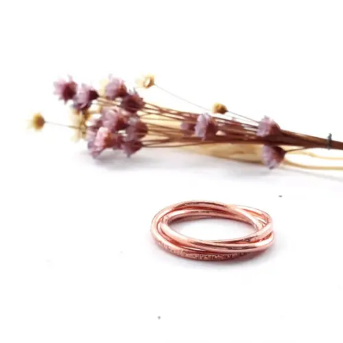 Aliança Cartier Texturas em Cobre Natural