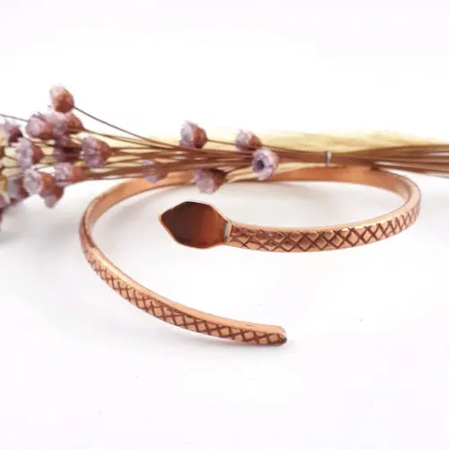 Pulseira Modelo Serpente em Cobre Puro