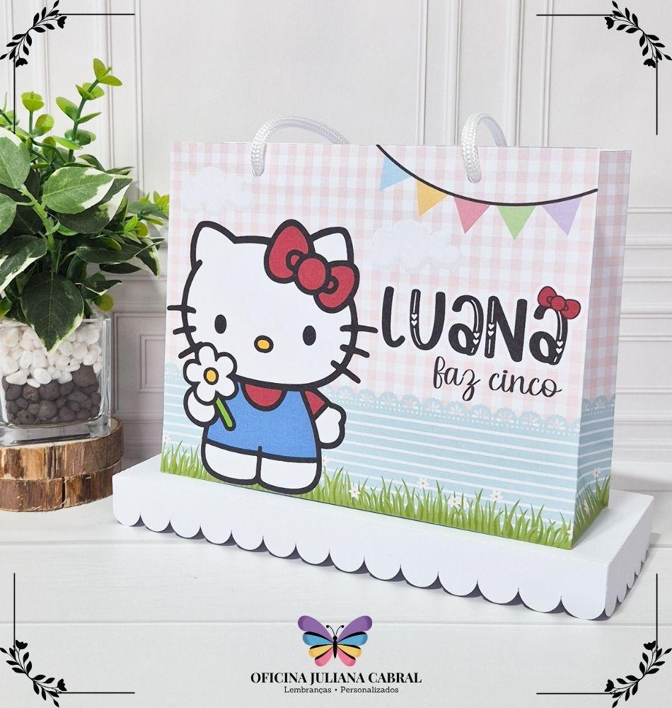 Sacolinha G Personalizada 15 unidades Hello Kitty