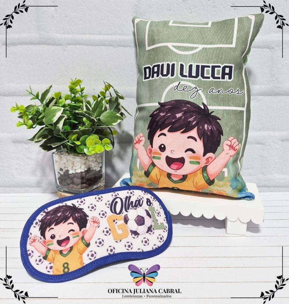 Kit 10 unidades Almofada 25x20cm e Máscara e Dormir Personalizad