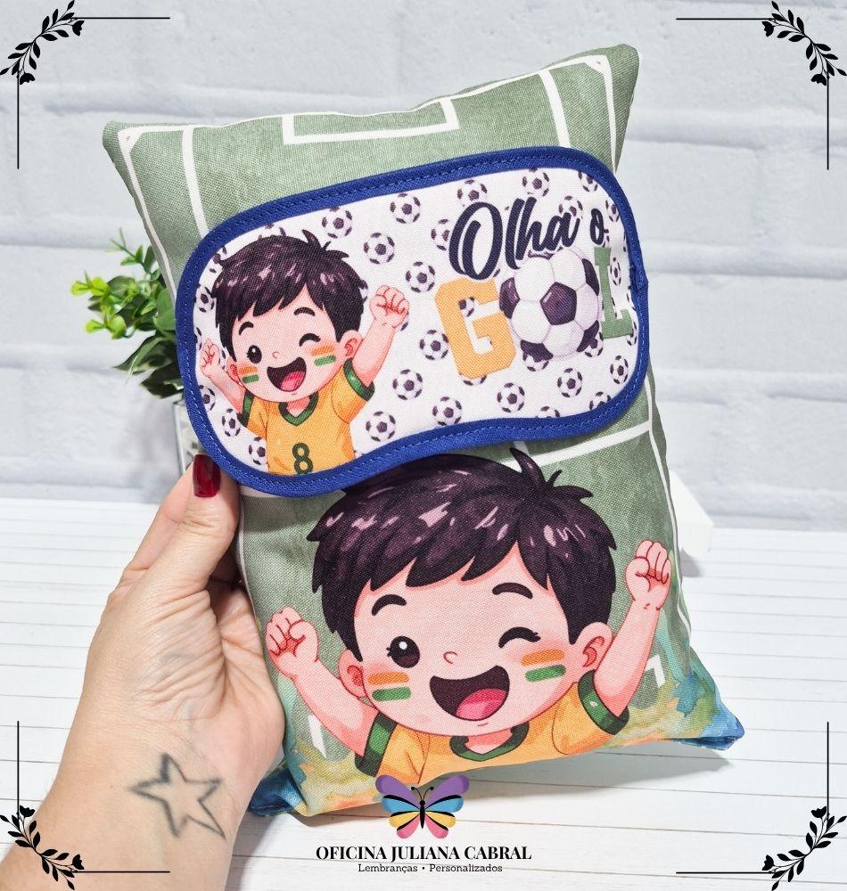 Kit 10 unidades Almofada 25x20cm e Máscara e Dormir Personalizad