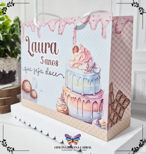 Sacolinha Personalizada 15 unidades Doces