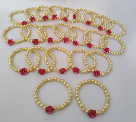Pulseira Flor Vermelha