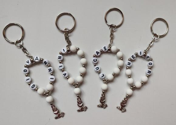 Mini Terço Chaveiro Personalizado Eucaristia