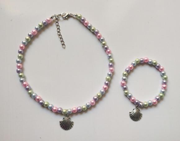 Kit Colar e Pulseira Conchinha