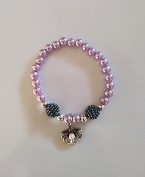 Pulseira Infantil Concha com Pérola