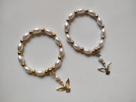 Kit com 2 Pulseiras Terço Infantil Espírito Santo