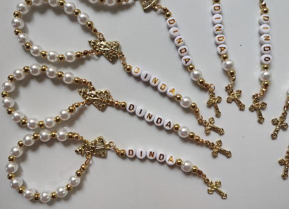 Terço Dezena Personalizado Dourado