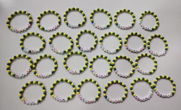 Pulseira Infantil Brasil Personalizada