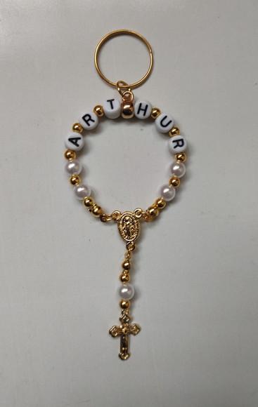 Chaveiro Dezena Personalizado Dourado