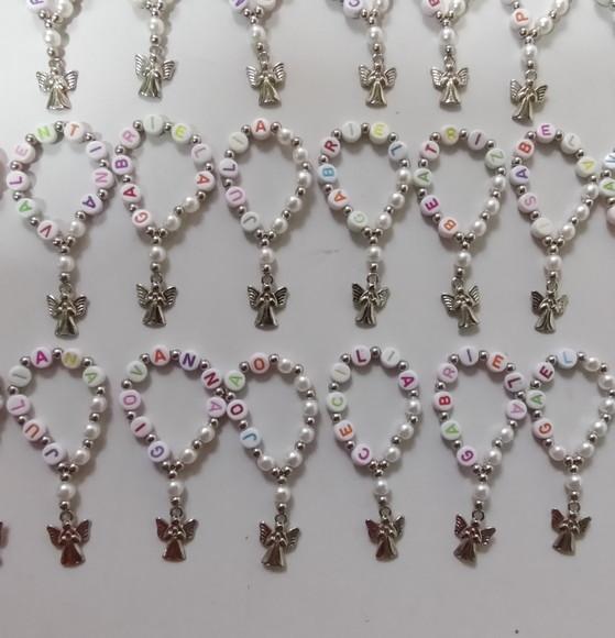 Mini Terço Personalizado Anjinho