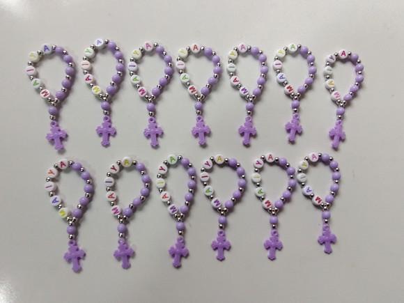 Mini Terço Personalizado Lilás