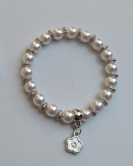Pulseira de pérolas com pingente para madrinha