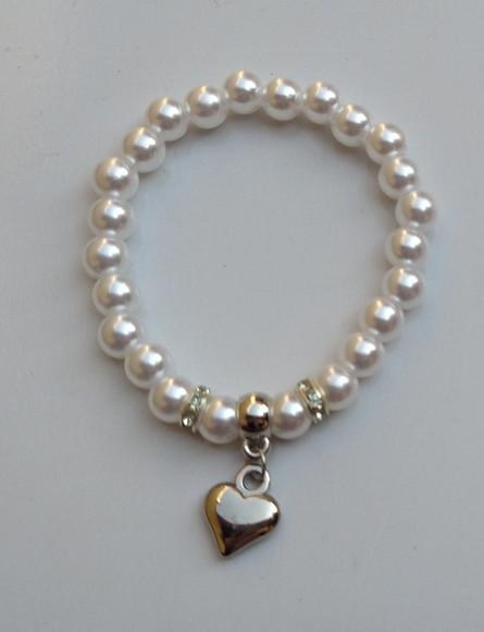 Pulseira de pérolas com pingente para madrinha