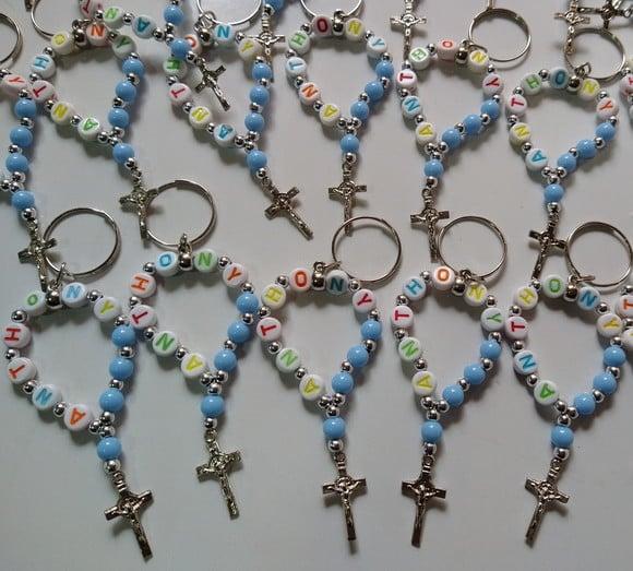 Mini Chaveiro Terço Personalizado (para Nomes até 10 Letras)