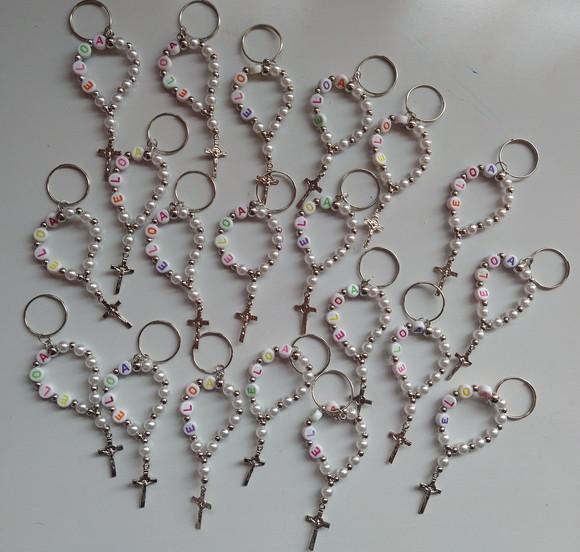 Mini Chaveiro Terço de Personalizado